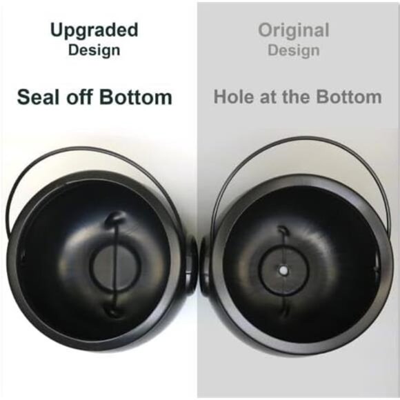 8" Black Cauldron: St. Patrick's Day & Halloween Decoration Pot - Picture 3 of 7